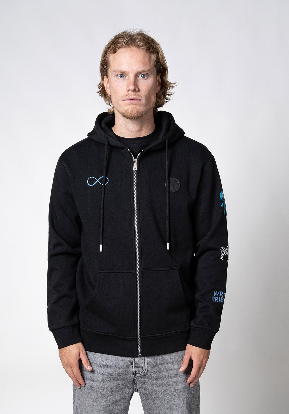 Gunnar Zipped Hoodie Black
