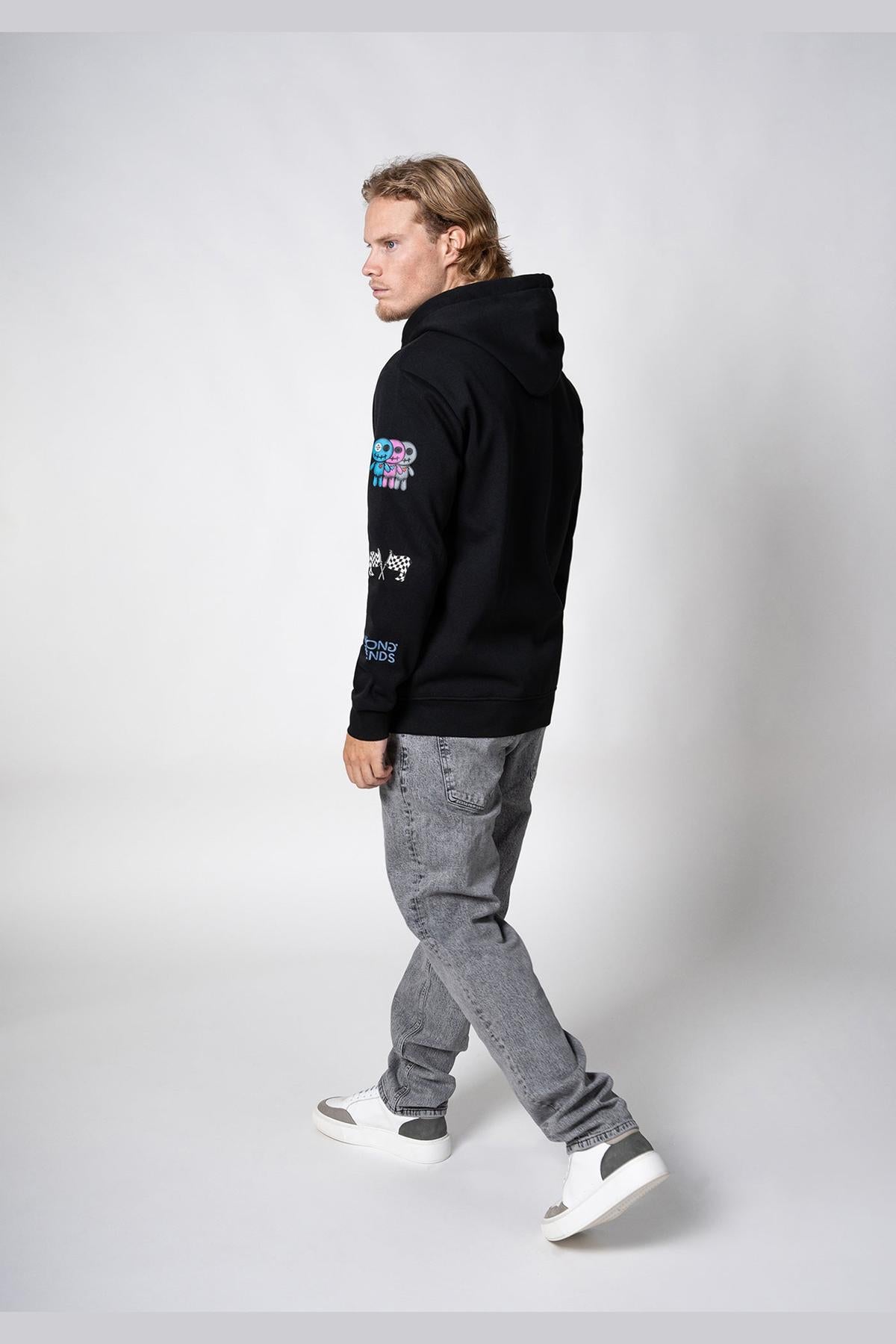 Gunnar Zipped Hoodie Black