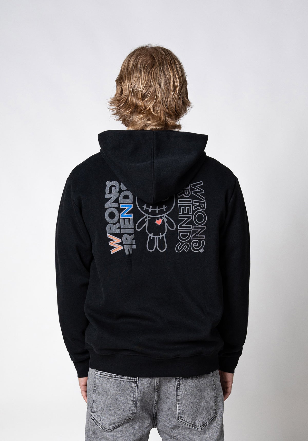 Nelson Half Zip Hoodie Black