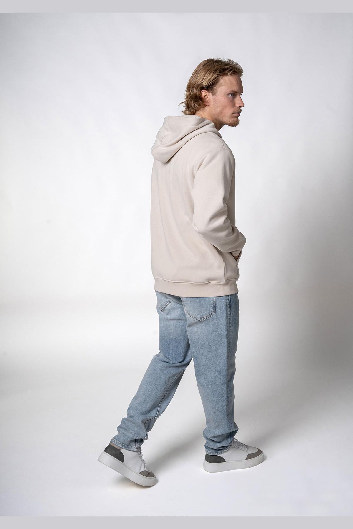 Juba Zipped Hoodie Light Grey