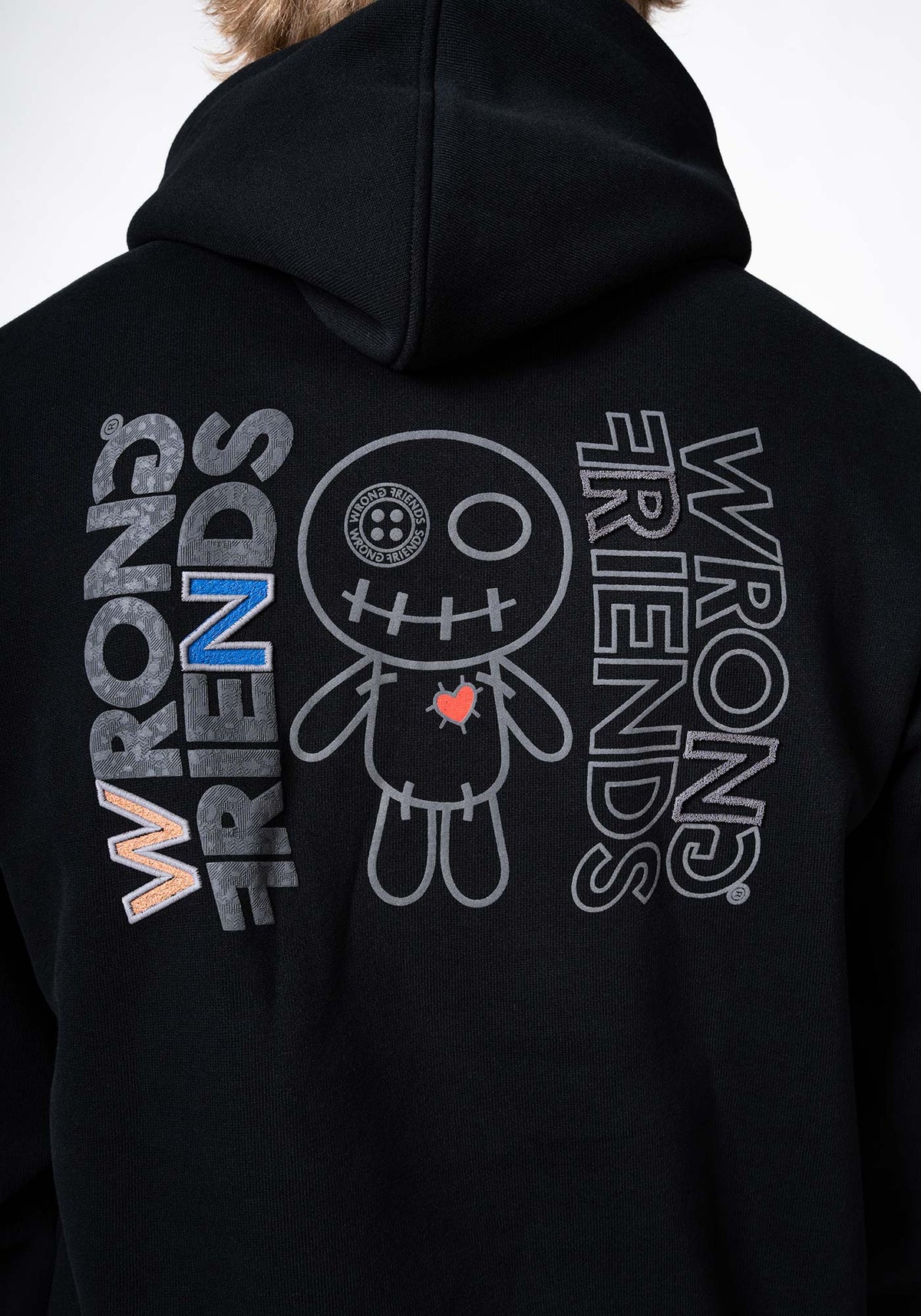 Nelson Half Zip Hoodie Black