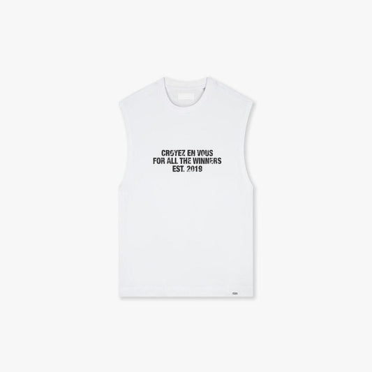 Winners Sleeveless t-shirt White-CROYEZ-Mansion Clothing