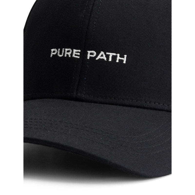 Wordmark Logo Cap - Black-Pure Path-Mansion Clothing