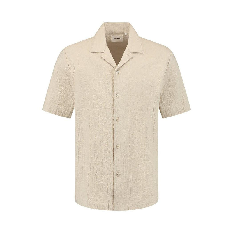 Wrinkled Short Sleeve Shirt - Sand
