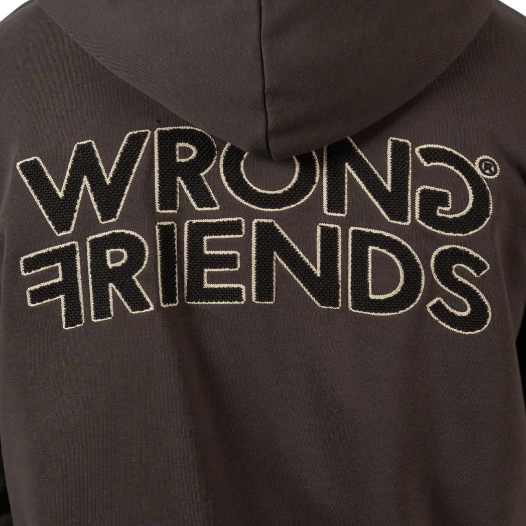 Wrong Friends Oxford Zipped Hoodie WF1201 Grey-wrong friends-Mansion Clothing