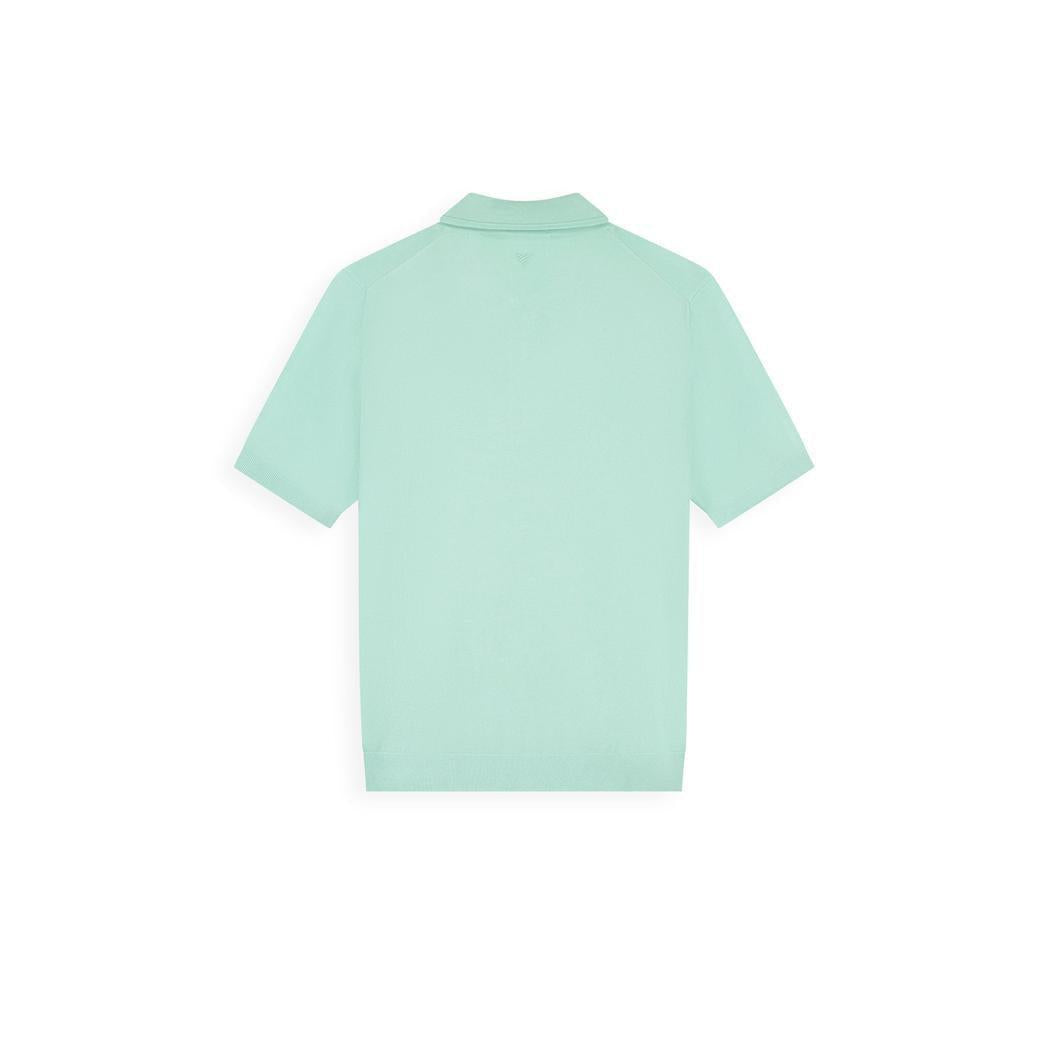 Zip Knitted Polo Mint-Pure Path-Mansion Clothing