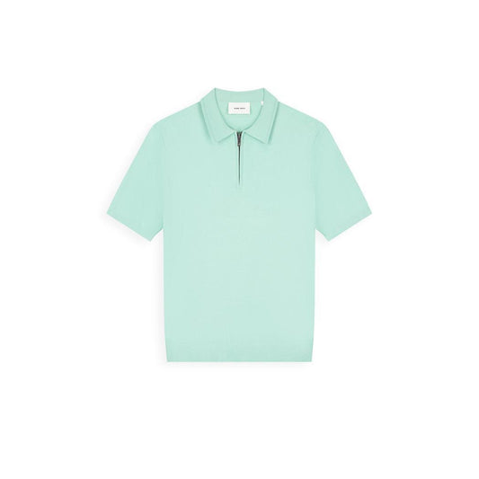 Zip Knitted Polo Mint-Pure Path-Mansion Clothing