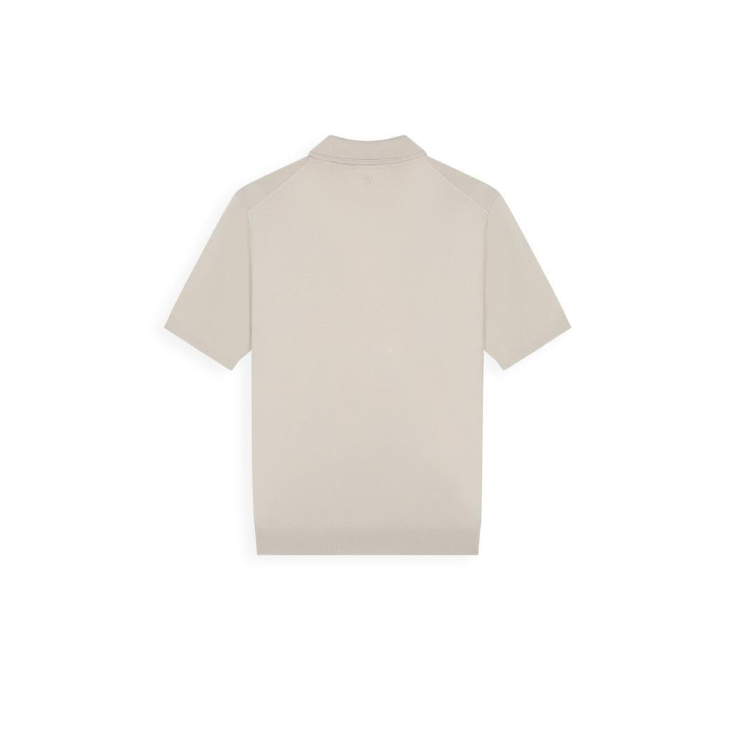 Zip Knitted Polo Sand