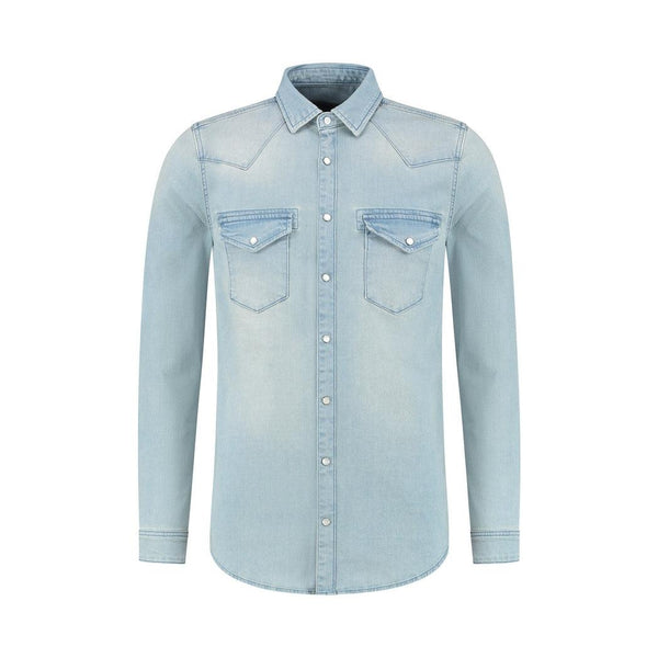 Denim Button Up Shirt-Purewhite-Mansion Clothing