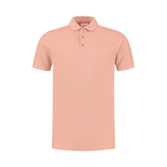 Garment Dye Faded Script Polo-Purewhite-Mansion Clothing