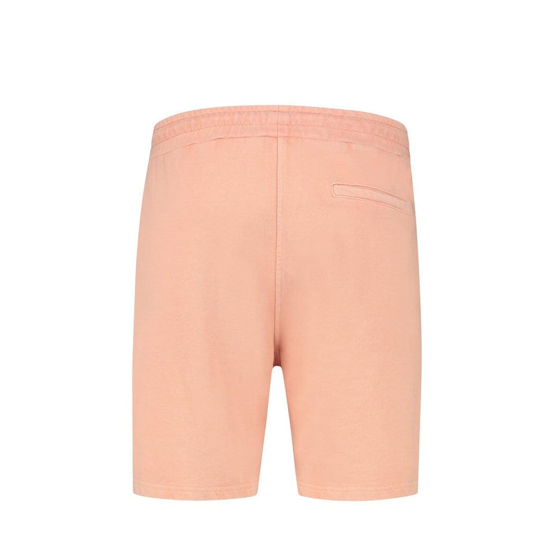Garment Dye Faded Script Shorts-Purewhite-Mansion Clothing