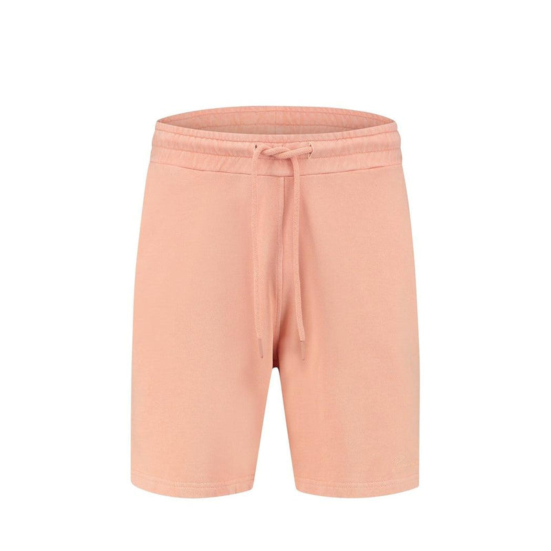 Garment Dye Faded Script Shorts-Purewhite-Mansion Clothing