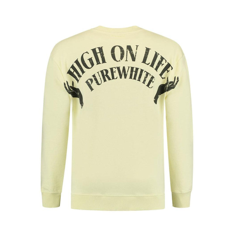 High On LIfe Sweater-Purewhite-Mansion Clothing