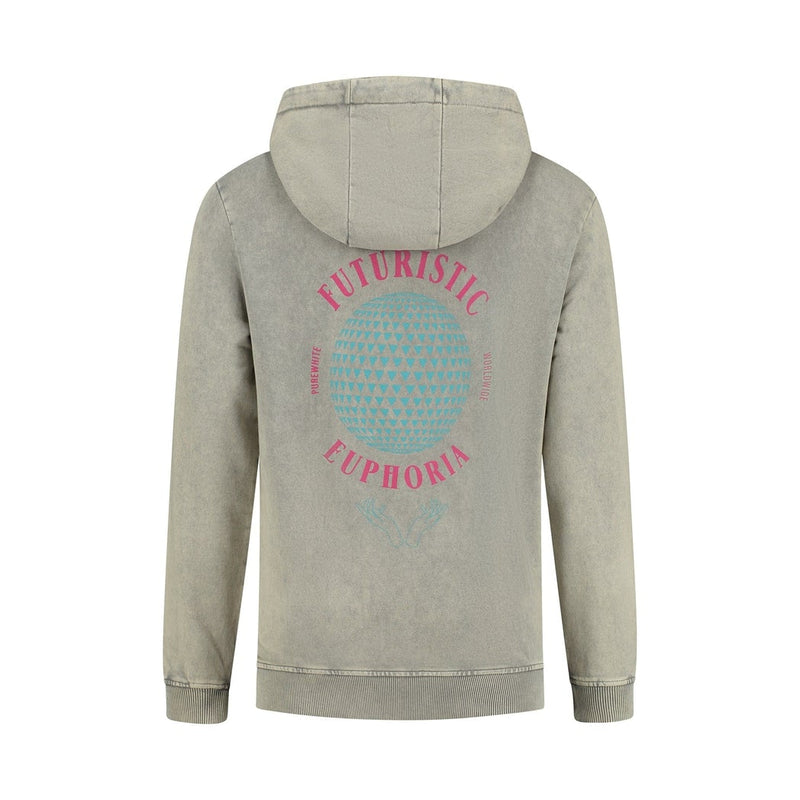 Hoodie with acid wash and artwork-Purewhite-Mansion Clothing