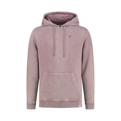 Hoodie with acid wash and artwork