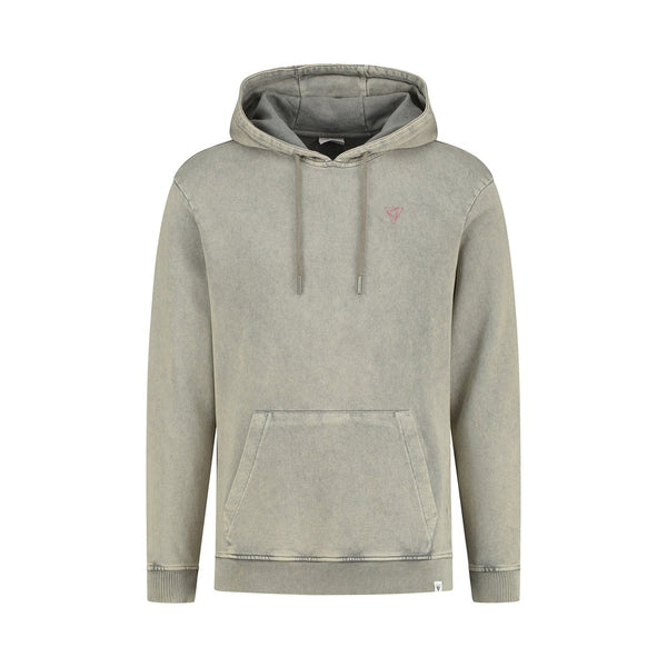 Hoodie with acid wash and artwork
