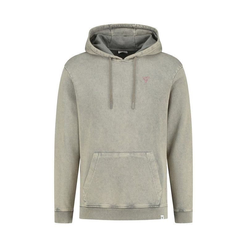 Hoodie with acid wash and artwork-Purewhite-Mansion Clothing