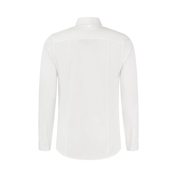 Melange basic shirt-Purewhite-Mansion Clothing