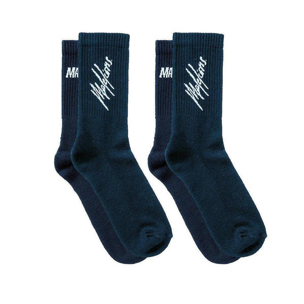 Socks 2-pack - Navy - Light Blue-Malelions-Mansion Clothing