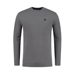 Triangle Badge Crewneck-Purewhite-Mansion Clothing
